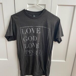 Love God Love People Black Graphic T-Shirt
